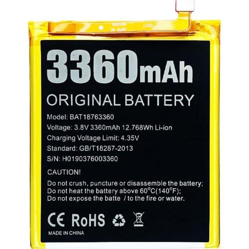 2pcs/lot 3360mah BAT18763360 battery For Doogee Y7 N10 battery