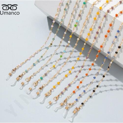 Fashion Sunglasses Chain for Women Colorful Crystal Pendant Mask Glasses Chains Anti-Drop Necklace Eyeglasses Jewelry Accessorie