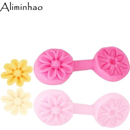 B1298 Chrysanthemum flower DIY Resin Clay Sugarcraft Mold fondant silicone mold cake decorating tools chocolate gumpaste mould