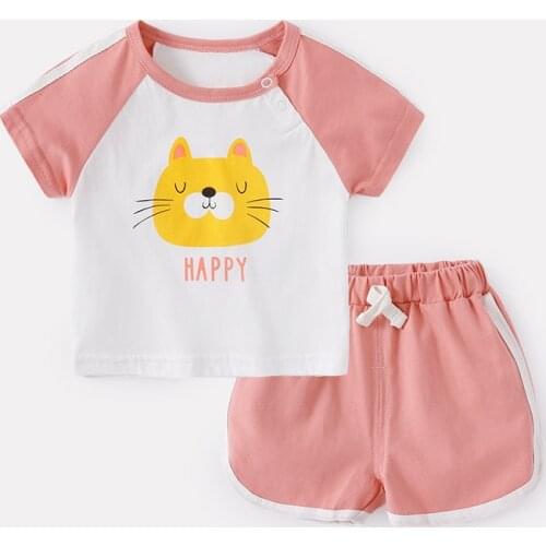3-10 years Baby Children Clothing Set T-Shirt Short 100% Cotton Sports suit Summer Tracksuit Casual Outfits Boy Clothes Set