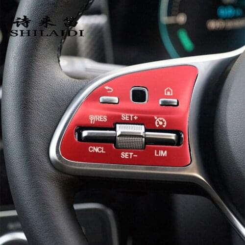 For Mercedes Benz A C E Class GLB GLC GLE W205 W167 W177 Car Steering Wheel Steering Control Switch Buttons Covers Stickers Trim