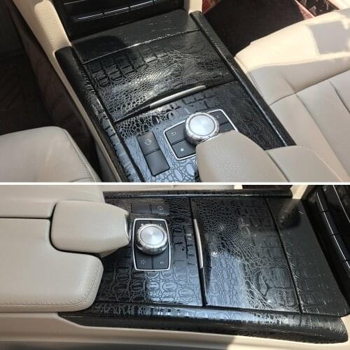 For Mercedes E Class W212 Interior Central Control Panel Door Handle 5D Carbon Fiber Stickers Decals Car styling Accessorie