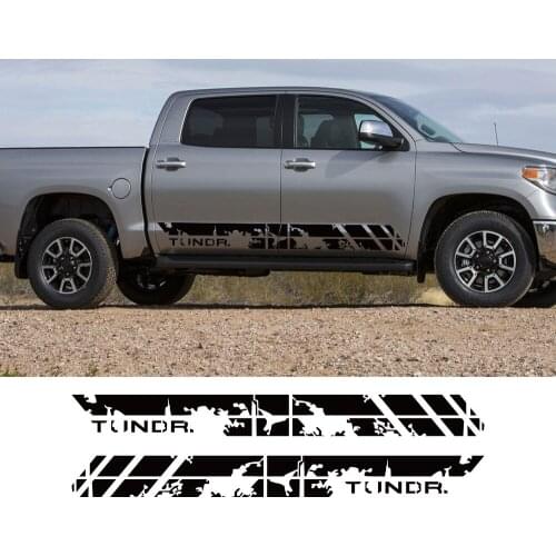 For Toyota Tundra Pickup Door Side Stripes Sticker Truck Graphics Vinyl Decor Covers Car Custom Decals Auto Tuning Accessories