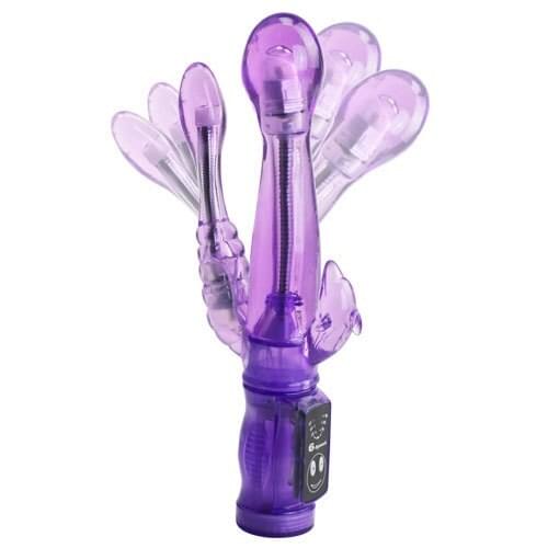 Double Vibrators 6 Speed Bendable Double Penetration Bird Vibrator Anal G Spot Stimulator Sex Toys for Woman magic wand
