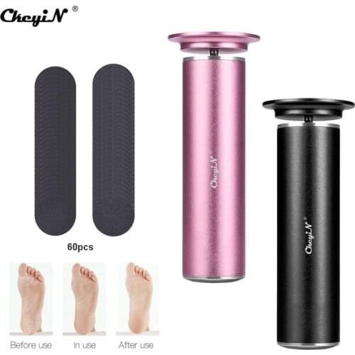 CkeyiN Electric Foot File Cuticle Callus Remover Rechargeable Wireless Pedicure Tools Foot Heel Dead Skin Care With Sandpaper