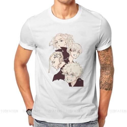 The Toman Gang O Neck TShirt Tokyo Revengers Takemichi Manjiro Anime Pure Cotton Basic T Shirt Mans Tops Fashion Plus Size