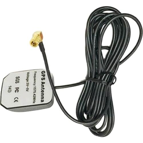 GPS active Antenna Navigator aerial With SMB female right angle Connector 3M cable NEW