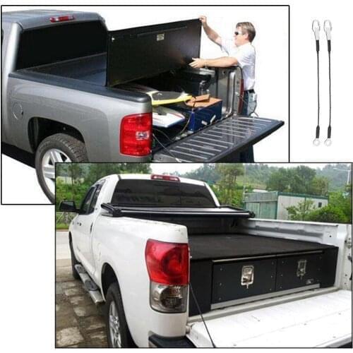 1Pair 16-5/16" Tailgate Cables For Ford Ranger Mazda Pickup Truck 1993-2011 Plastic+Steel Tail Gate Cables Car Trunk Fixed Wire