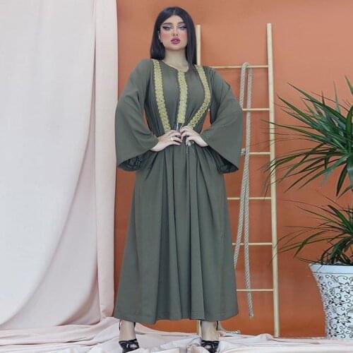 Kaftan Abaya Dubai Turkey Islam Muslim Dress Hijab Caftan Marocain Dresses For Women Vestido De Mujer Robe Djellaba Femme WY45