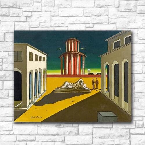 Giorgio De Chirico Piazza Ditalia 1964 Canvas Painting For Living Room Home Decoration Oil Painting On Canvas Wall Art Painting