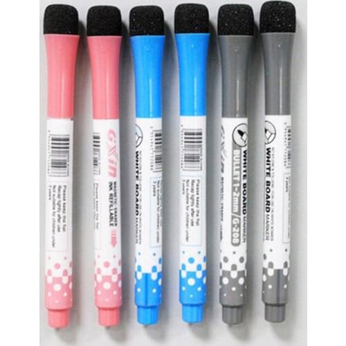 1PC Children Magnetic Easy Wipe Marker Pen Non-Toxic Portable Cute WhiteBoard Pen with Eraser Office School Supplies