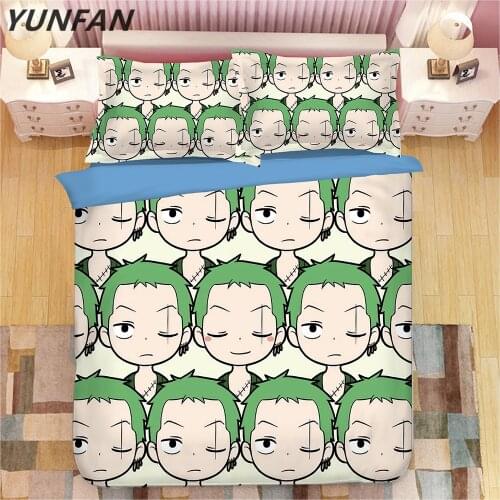 3D Anime One Piece Printed Duvet Cover Sets 3D Bedding Set Luxury Comforter cover Pillowcase single double king quilt cover sets