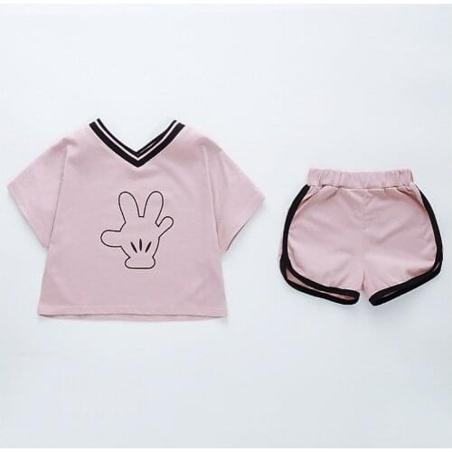 Girl Sets Baby Girl Clothes Kids Clothes Girls Summer 2 Piece Pant Sets For Baby Girl Pure Cotton Sports Suit With Bow Pattern