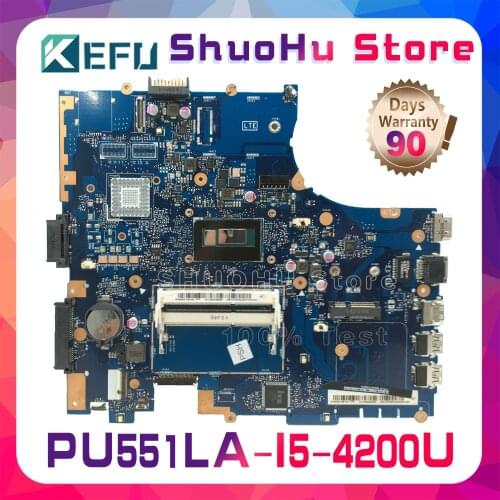 KEFU For ASUS PU551LA PU551L PRO551L I5 CPU Laptop Motherboard Tested 100% Work Original Mainboard
