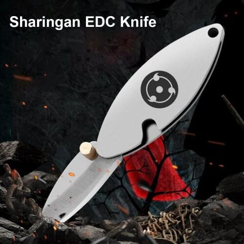 Sharingan Folding Knife Multifunctional Mini EDC Knife Self-Defense Key Chain Knife Peeling Open Pocket Packaging Multi Tool