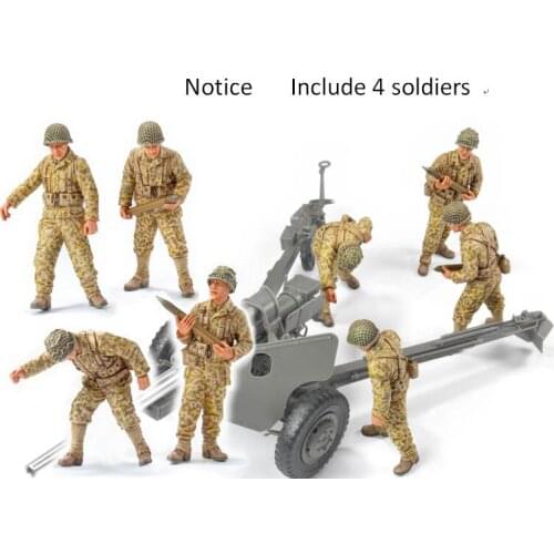 1/35 Resin Model Building Kit Figure Artillery group 4 characters