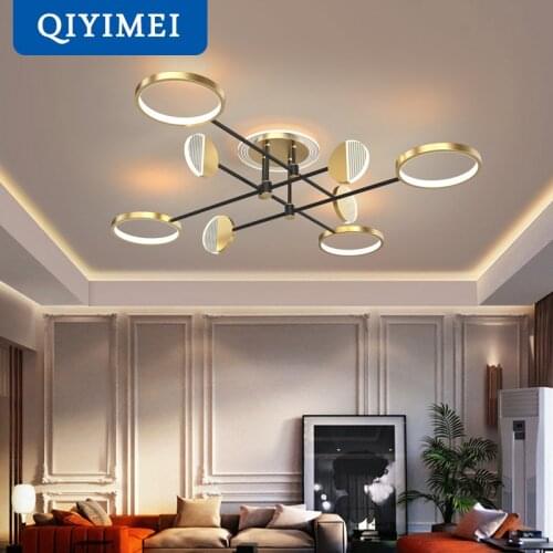 Nordic New Modern LED Chandelier Lights For Bedroom Living Dining Room Kitchen Indoor Iron Aluminum Acrylic Lamps Home Lighting