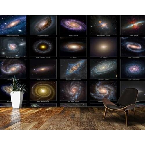 Custom papel de parede infantil,Galaxy collection mural for living room background home decoration waterproof wallpaper
