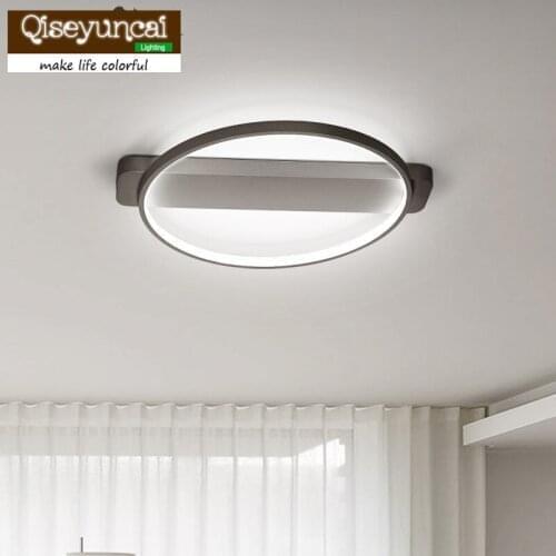 Qiseyuncai 2018 new Nordic living room round led ceiling lamp modern minimalist creative bedroom personality lighting