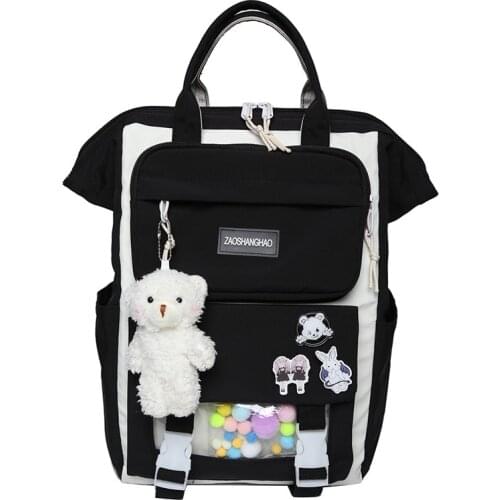 Harajuku New Fashion Womens Backpack Nylon Waterproof Bookbags For Teenage Girls Large Capacity Leisure Travel Backpacks