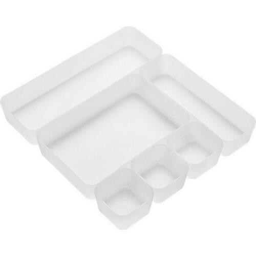 Drawer Style Make Up Storage Box Plastic Sundries Cosmetic Container Kitchen Cutlery Divider Case Desktop Sundries Organizer MJ