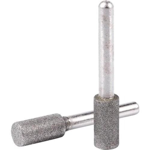 SHGO HOT-2pcs 6mm Shank 10mm diameter Cylinder Head Grinding Diamond Grinding Pen