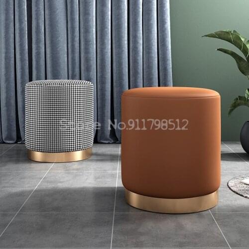 Nordic small stools, wear shoes, stools, household makeup stools, dressing chairs, sofa stools, round stools, low stools, light