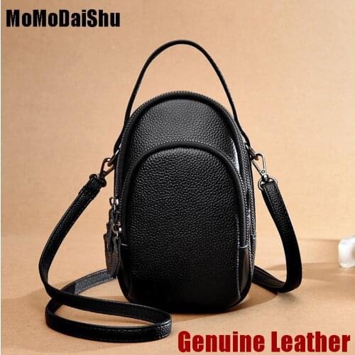 Genuine Leather Messenger Bag 2021 New Women Fashion Bags Casual Small Bag Designer Purses and Handbags Shoulder Lady Bags