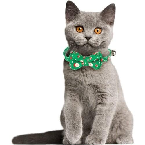 Pet Supplies Cat Wreath Santa Snowflake Snowman Christmas Cat Collar