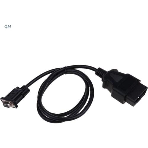 Universal OBD2 16Pin TO DB9 RS232 Adapter Cable Car Auto Diagnostic Interface 13MF