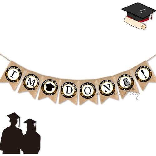 IM DON Graduation Season Party Decoration Supplies Graduation Season Banner Pull Flag