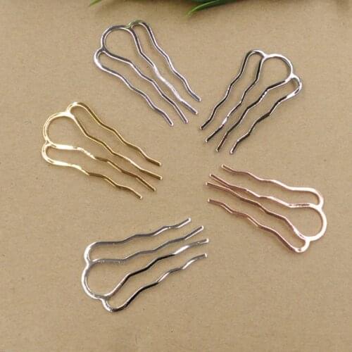 20pcs/Lot Alloy 6 Color Hair Tuck Comb Hair Bobby Pin clip,Antique Bronze/Gold/Silver/Black Hairpin DIY Handmade Vintage Jewelry