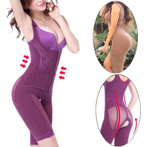 Plus Size Bodysuits Women Corset Full Body Shaper Slimming Waist Trimmer Shapewear Bra Lifter Fitness Shapers