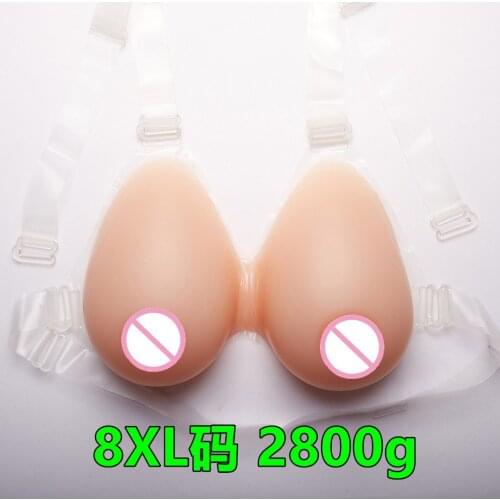 1 Pair 2800g FF Cup Artificial Breast Form Fake Boob faux seins Enhancer Crossdresser with Nipple For Mastectomy crossdresser