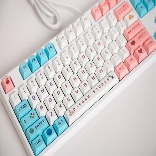 143 Keycaps Cherry High Heat Sublimation PBT Keycap Character Gradient Shading Mechanical Keyboard Keycap