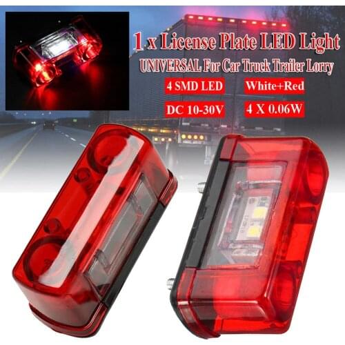 1x Car Led License Number Plate Light Lamp Universal Led License Plate Car Truck Trailer Lorry Rear Tail Light