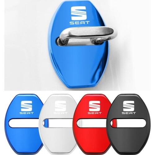 4 pcs Car Door Lock Protective Cover Stickers For Seat Leon Ibiza Cupra FR Leon Mk3 5F 6J Ateca Sportcoup Exeo Altea Arona