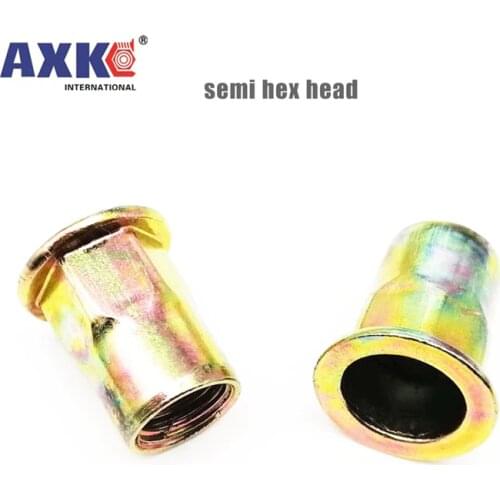 5/20pcs M4 M5 M6 M8 M10 M12 Carbon Steel Hex Hexagon Flat Head Binding Rivet Nut Insert Rivnut Nutsert Metric Thread