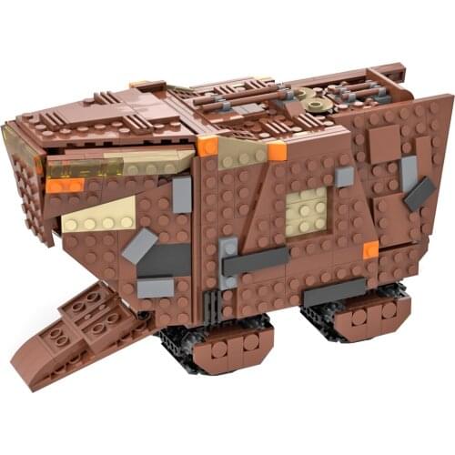 828Pcs Assembly Decoration Building Block MOC Space War Desert Creeper Vehicle Model MOC-51724 (Designed and Authorized by Albo)