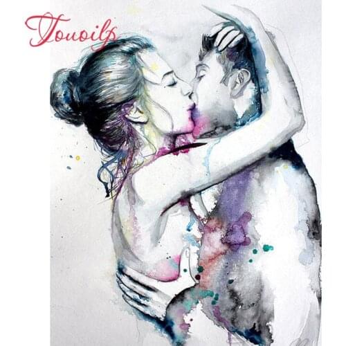 Touoilp Diamond painting full square/round drill Embroidery"Couple kissing"cross stitch mosaic rhinestones painting,decoration