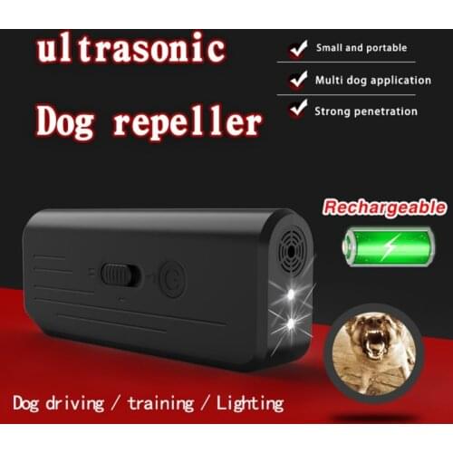 Outdoor Use Pet Anti Dog Barking Pet Trainer LED Light Ultrasonic Gentle Chase Training USB Rechargeable Safe for All Dogs