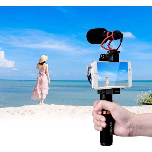 Comica CVM-R2 Smartphone Video Rig Hand Grip Handle Stabilizer Kit for iPhone X 8 7 6s Plus for Samsung Huawei Cell Phone etc