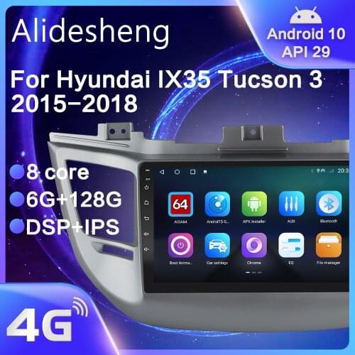 For Hyundai Tucson IX35 2015 2016 2017 2018 Android 10.0 DSP 8 core Car Radio Navigation multimedia Player
