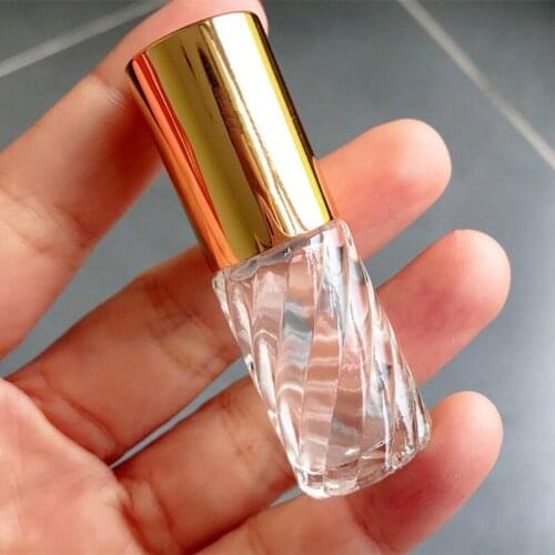 10/30pcs 5ml Clear Glass Essential Oil Roller Bottles with Glass Roller Balls Aromatherapy Perfumes Lip Balm Roll On Bottles