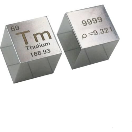 Thulium Tm Cube metal Polished Element Collection Silicon Target Science Experiment 10x10x10mm Ta for Research and Development