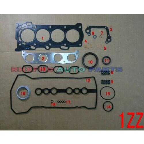 3ZZ-FE 4ZZ-FE 1ZZFE Engine Gasket set repair rebuilding overhaul kits For Toyota RUNX AURIS VOLTZ ZZE13 ALTIS E15 1.4L 1.6L 1.8L