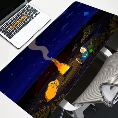 Anime Mousepad Rug Adventure Time Mouse Pad Gamer Pc Gaming Accessories Pad for Computer Mouse Mats Xxl Desk Mat Varmilo