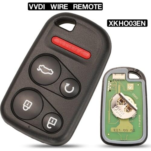 Kutery 5 Buttons PN:XKHO03EN Xhorse VVDI Wired Universal Super Remote Key For VVDI2 Key Tool With Remote Start & Trunk Button
