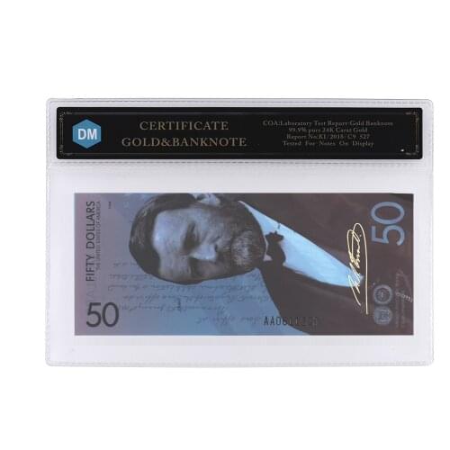 Hot Sale USA 50 dollors uncirculated currency American banknote with card holder for holiday gift