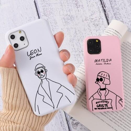 Cute Leon Matilda Phone Case For iPhone 6 6S 7 8 Plus Case Silicone Soft Candy TPU Case For iPhone 11 Pro X XR XS MAX Back Cover